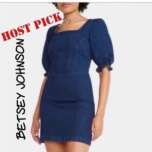 BETSEY JOHNSON CORSET STYLE DENIM DRESS SMALL